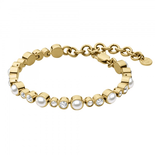 Dyrberg Kern Sacha Gold Bracelet - White Pearl